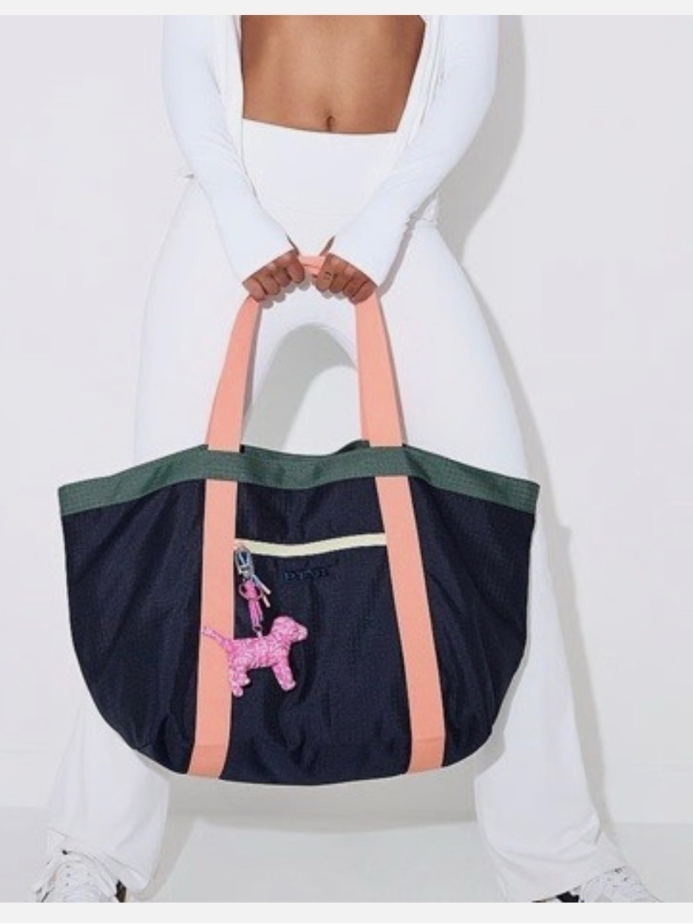 Navy & Pink Weekend Tote Bag